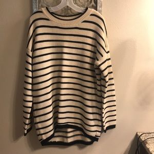 Key Bliss Boutique: Long Striped Sweater, Size: M